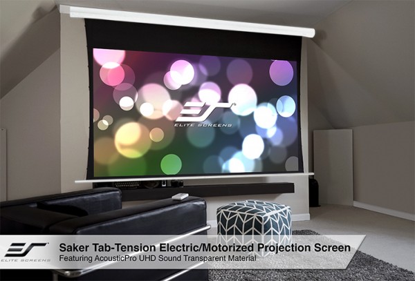 Elite Screens Saker Tab-Tension 16:9 Acoustic Pro